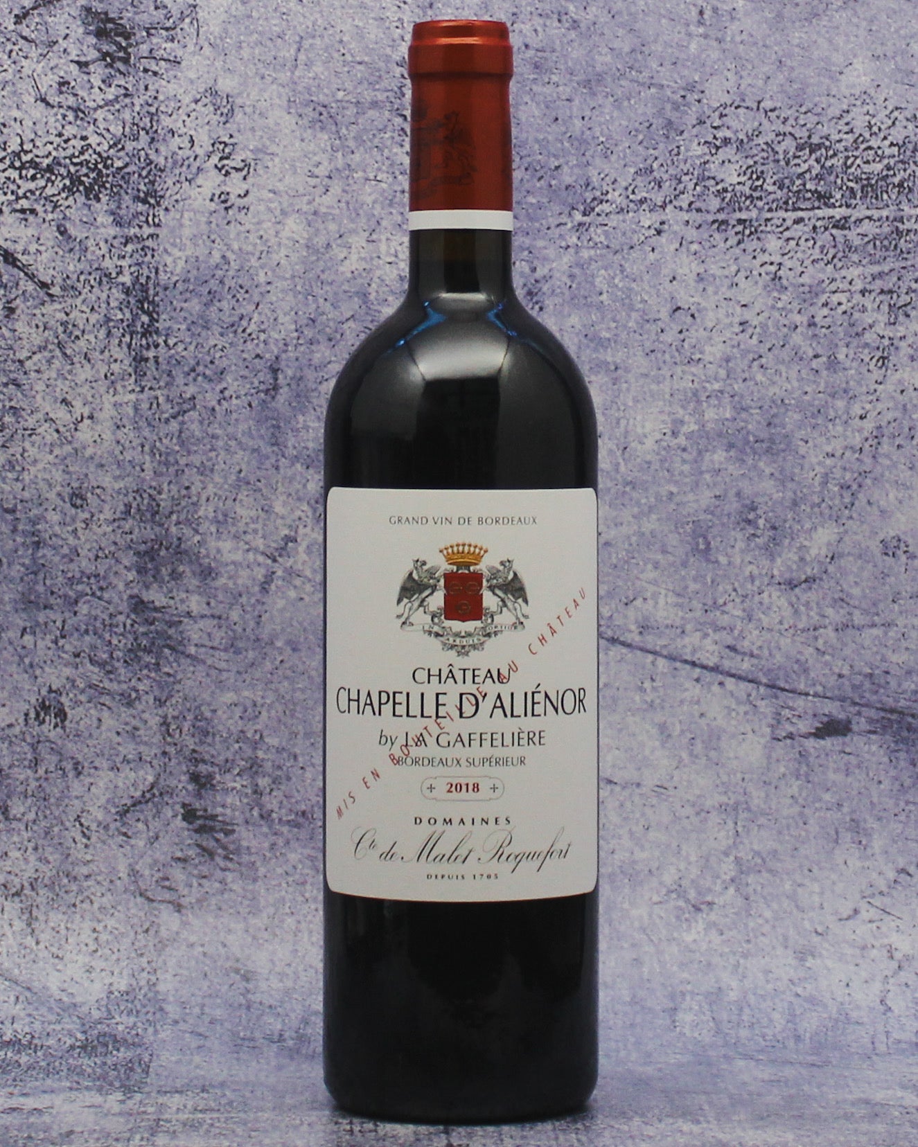 2018 Comte de Malet Roquefort Château Chapelle d’Alienor Bordeaux Supérieur