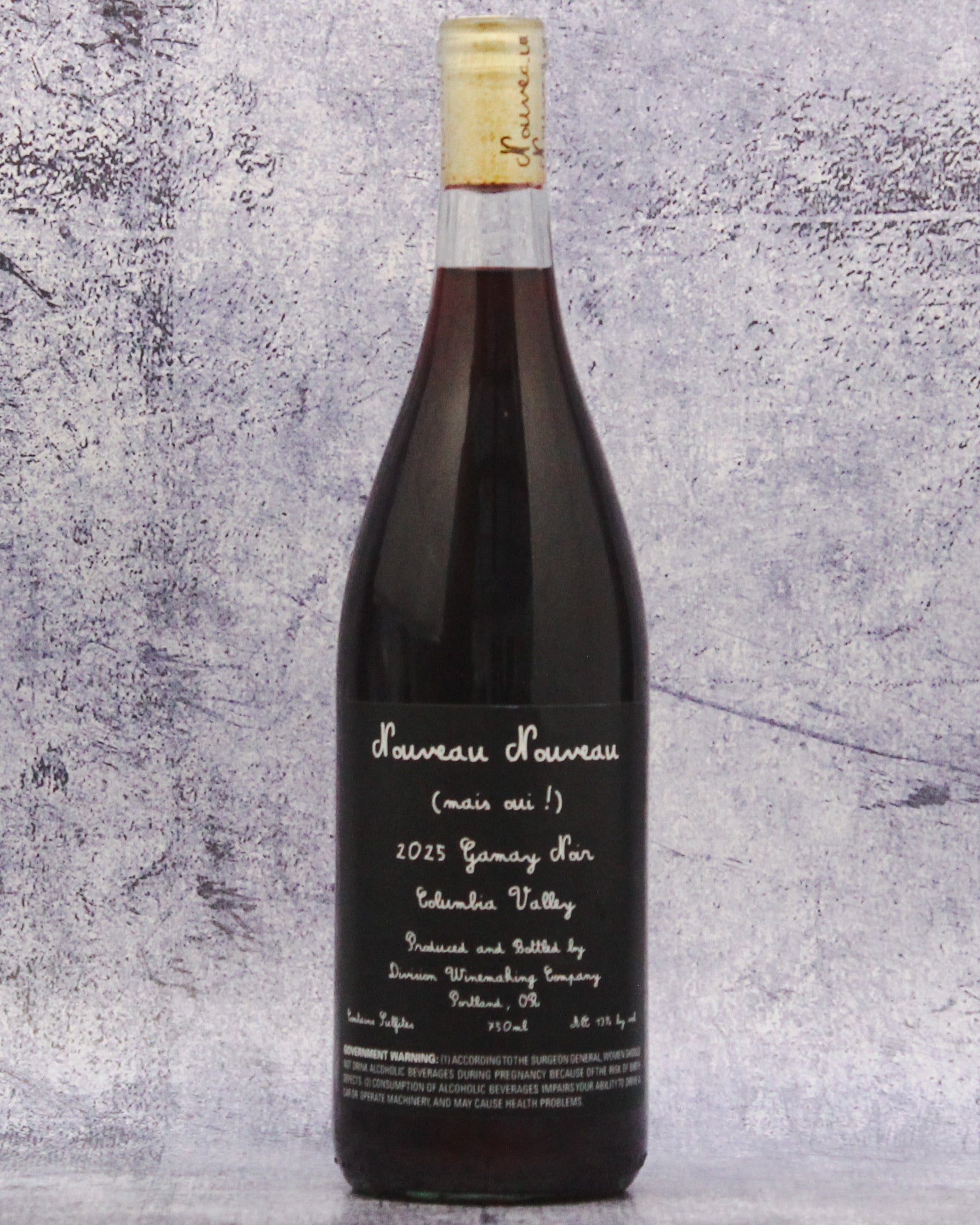 2025 'Nouveau Nouveau!' Gamay Noir, Division Winemaking Company, Oregon