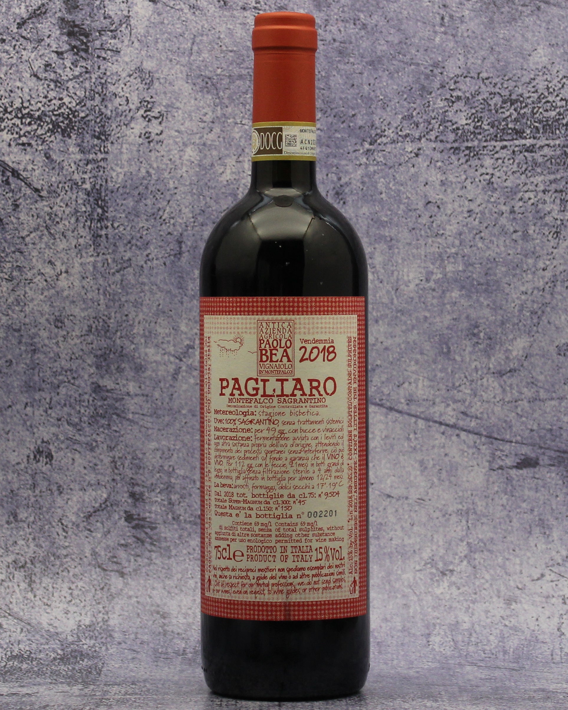 2018 Paolo Bea Sagrantino 'Pagliaro'