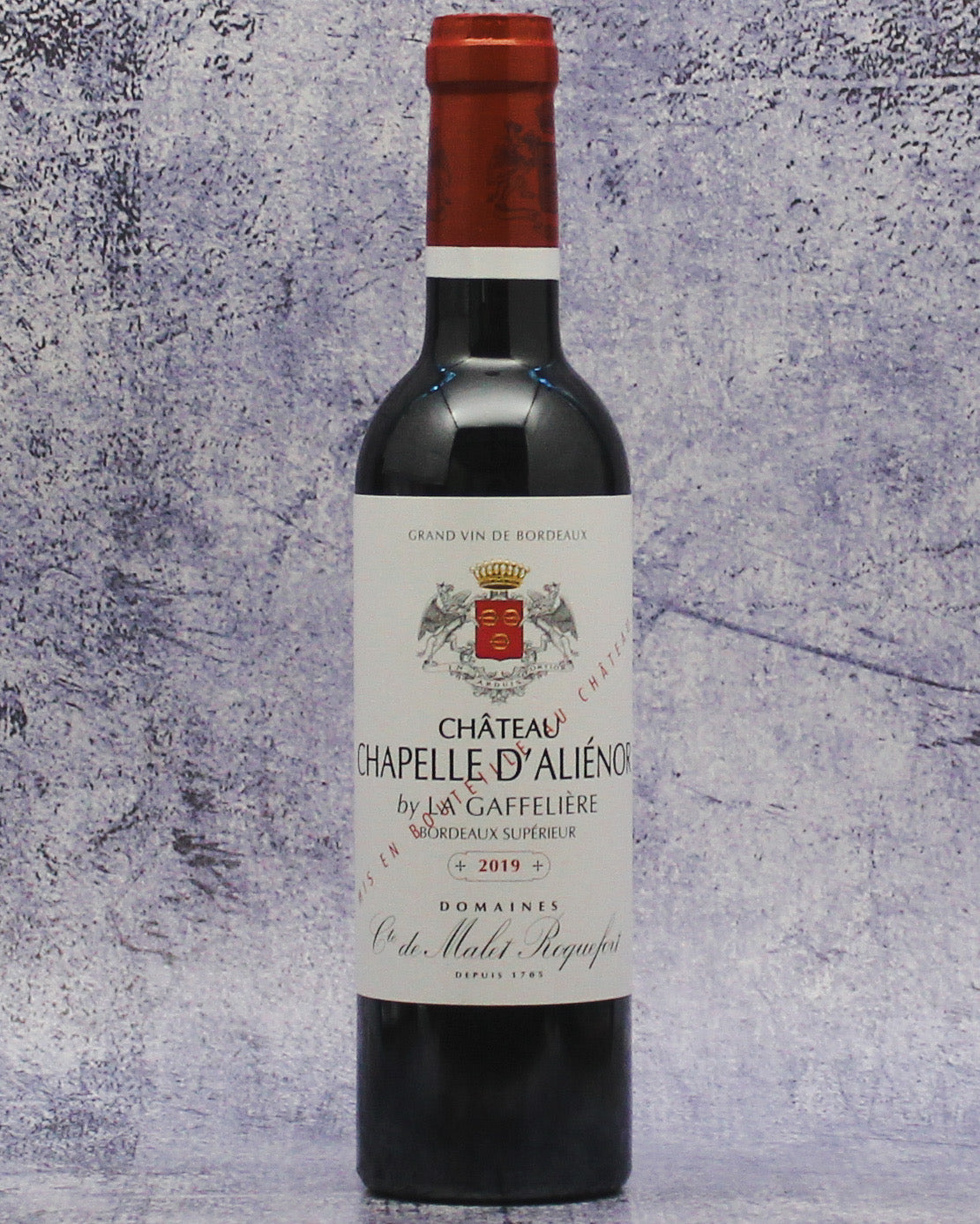 375 ML 2019 Comte de Malet Roquefort Château Chapelle d’Alienor Bordeaux Supérieur