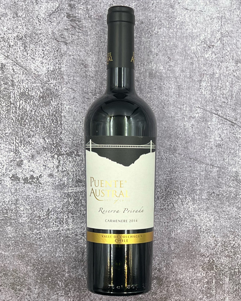 2014 Puente Austral, Carmenere Reserva Privada, Valle de Colchagua, Chile