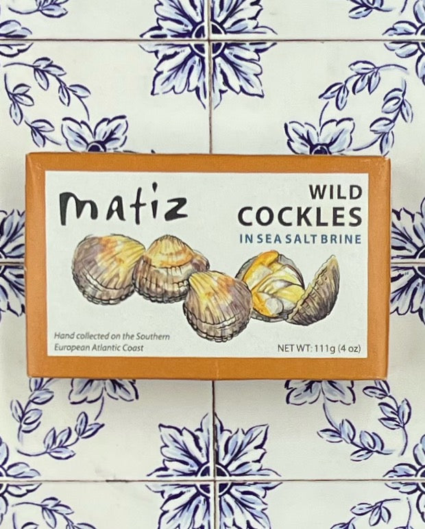 Matiz Wild Cockles (Berberechos) in Sea Salt Brine 4oz Tin
