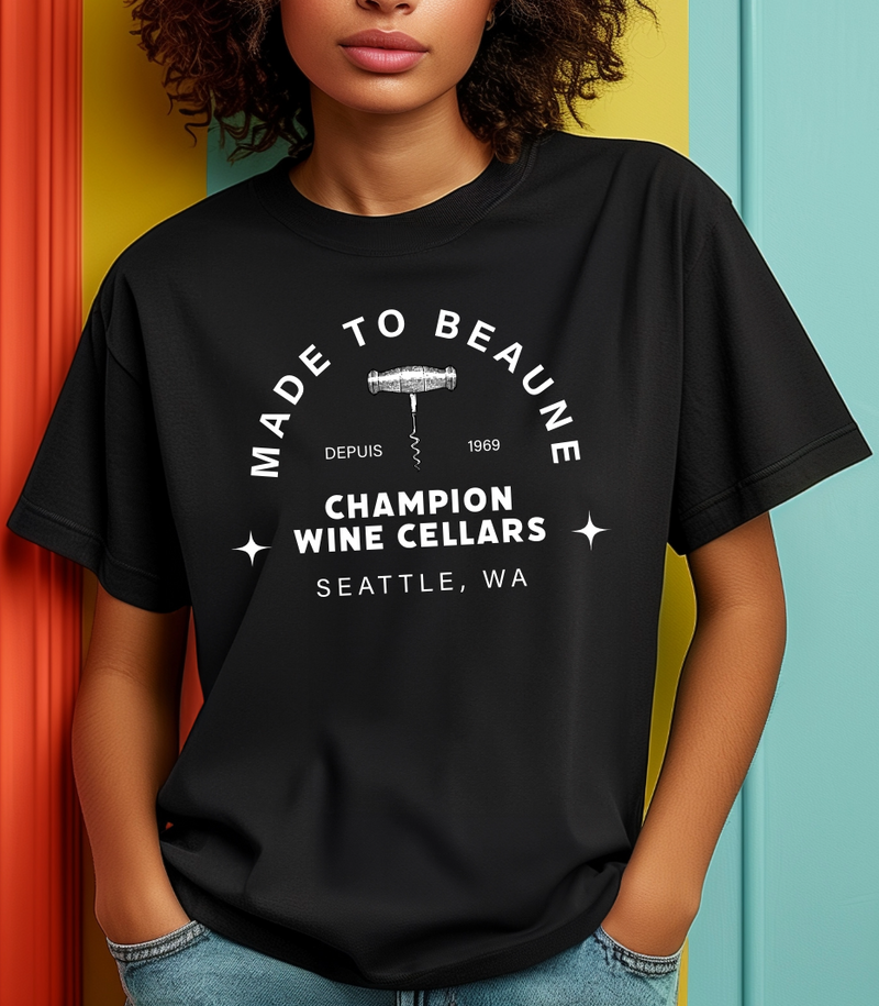 Champion Wine Cellars Made to Beaune Unisex T Shirt S