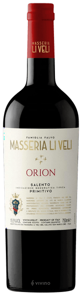 2023 Masseria Li Veli 'Orion' Salento Primitivo, Italy