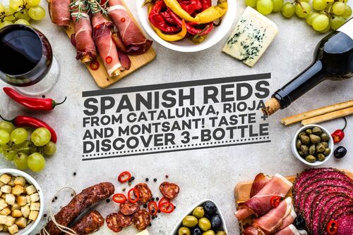 Spanish Reds from Catalunya, Rioja, and Montsant! Taste + Discover 3-Bottle